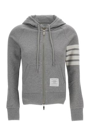 Thom Browne Light Grey Classic Loopback 4-Bar Hoodie