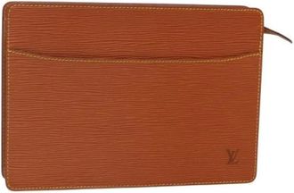 Louis Vuitton Pre-owned Clutches, female, Brown, Size: ONE SIZE Pre-owned Leather Clutch