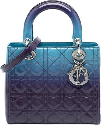 Dior Pre-owned Dior Medium Ombre Patent Cannage Lady Dior 16-BO-0175