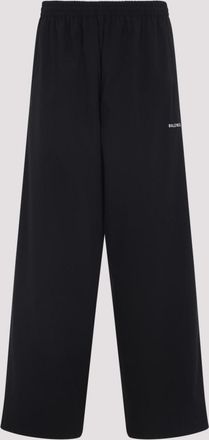 Balenciaga Black Wide Leg Logo Track Pants