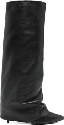 Alchimia Tamalia knee-high boots - women - Fabric/Calf Leather/Calf Leather - 37 - Black