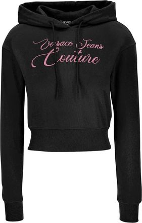 Versace Jeans Couture Felpa con cappuccio e logo - Nero