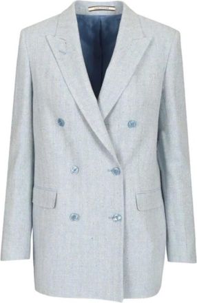 Tagliatore Jasmine Blazer - Dames - Blazers - Blauw - S - Katoen - Jassen