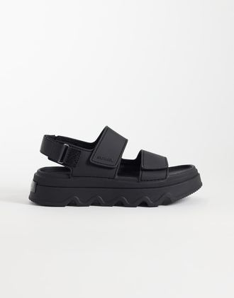 Sorel Kinetic Sunchase - Sandali neri con cinturino alla caviglia-Nero