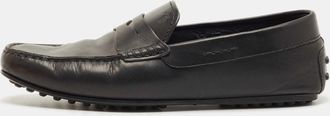 Tod's Tods Black Leather Slip On Loafers