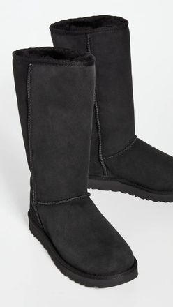 UGG Classic Tall II 1016224-BLK Womens Black Suede Snow Boots ZOGG3647