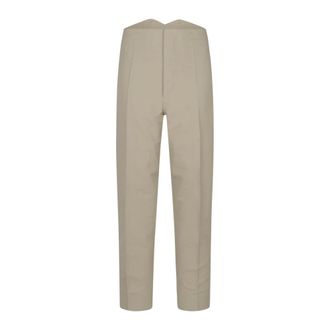 Maison Margiela Chinos, male, Beige, Size: XL Creased Cotton Silk Trouser