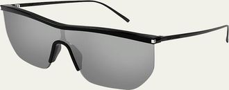 Saint Laurent Semi-Rimless Square Injection Plastic Sunglasses