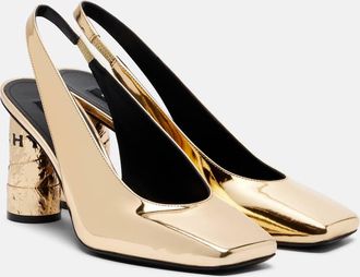 Givenchy Tape mirrored leather slingback pumps
