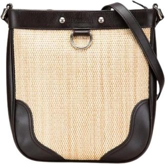 Burberry Pre-owned Cross Body Bags, female, Beige, Size: ONE SIZE Pre-owned Vintage Leather Crossbody Bag