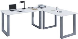 ebuy24 Scrivania in legno vcm vcm Scrivania ad angolo semplice 220x220 Forma Sinistra o Destra Pannello Tavolo da lavoro 80 cm di profondità Computer Tavolo