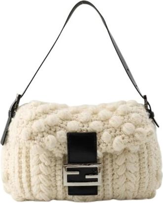 Fendi Pre-owned Vintage Handbag - Dames - Vintage Schoudertas - Beige - ONE Size - Wol - Vintage