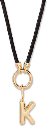 Brook & York Kai Initial Charm Necklace in Gold/Black K at Nordstrom
