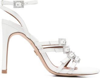 Kurt Geiger multi-strap 100mm heeled sandals - women - Polyurethane/Rubber/Calf Leather - 40 - White
