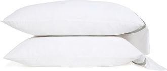 Pom Pom at Home Langston Set of 2 Sateen Pillowcases in Ocean at Nordstrom, Size Standard