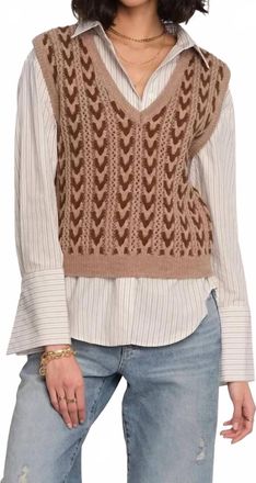 Heartloom Phoenix Sweater Vest In Mocha