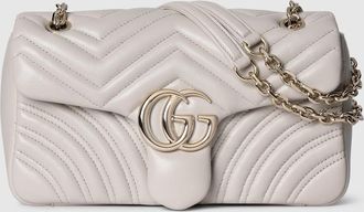 Gucci GG Marmont Medium Shoulder Bag, White, Leather