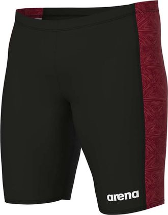 Arena Heren Jammer Abstracte Tegels Zwemshort (Zwart/Rood)