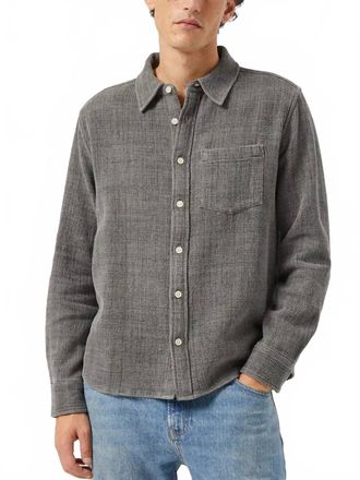Corridor Pigment Dyed Waffle Shirt In Grey