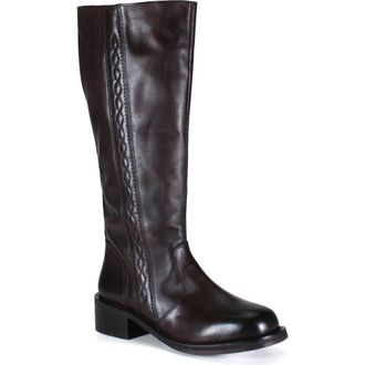 Diba FO LIAGE Leather Tall Riding Boot in Chocolate at Nordstrom, Size 6.5