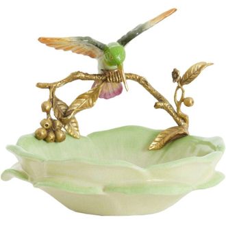 Light & Living Light&living - Candelero Frog Cer&aacute;mica Verde Bronce - 15x15x24 Cm