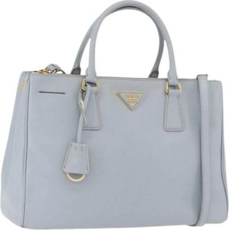 Prada Pre-owned Vintage Hand Bag - Dames - Vintage Handtas - Blauw - ONE Size - Leer - Vintage
