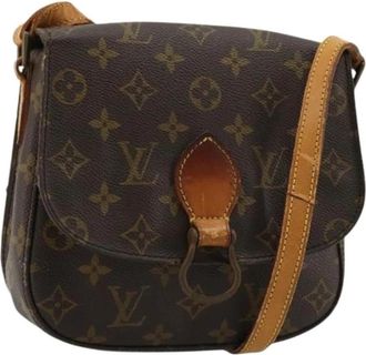 Louis Vuitton Pre-owned Saint Cloud MM Schoudertas - Dames - Vintage Schoudertas - Bruin - ONE Size - Leer - Vintage