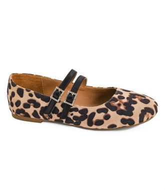 Corkys Footwear Womens Own It Mary Jane Flats In Leopard