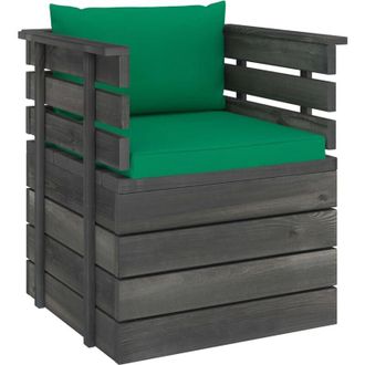vidaXL Sill&oacute;n De Jard&iacute;n Con Cojines Madera De Pino Vidaxl