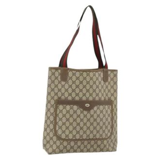Gucci Pre-owned Tote Bags, female, Beige, Size: ONE SIZE Pre-owned Vintage Tote Bag