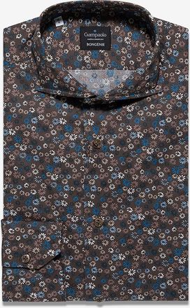 Giampaolo Lang&auml;rmeliges gebl&uuml;mtes Baumwollhemd