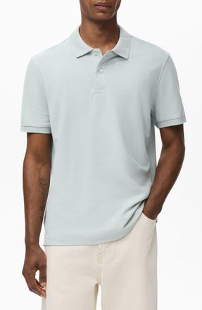 Mango Regular Fit Cotton Piqu&eacute; Polo in Sky Blue at Nordstrom, Size Xx-Large