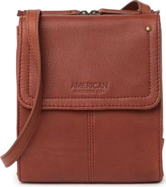 American Leather Co. Kansas Foldover Crossbody Bag in Brandy Smooth at Nordstrom Rack