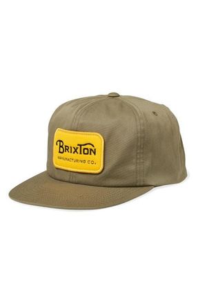 Brixton Grade HP Twill Baseball Cap in Olive Surplus at Nordstrom