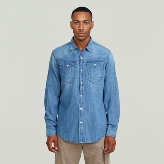G-Star Arc 3D Slim Overhemd - Midden blauw - Heren