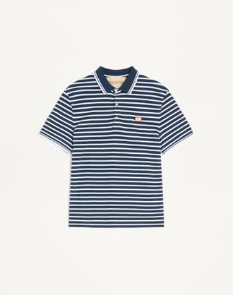 Valentino Valentino cotton piqu&eacute; polo with VLogo patch