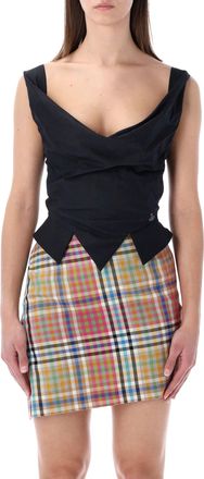 Vivienne Westwood Sunday Sculpted Draped Neck Corset Top
