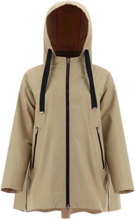 Herno Flared Jacket - Dames - Zomerjassen - Bruin - L - Jassen