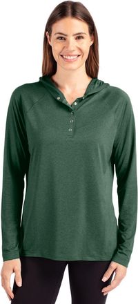 Cutter & Buck Coastline Epic Comfort Womens Hooded Long Sleeve Pullover Shirt