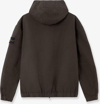 Stone Island Mens Jacket Hooded Organic Cotton Green