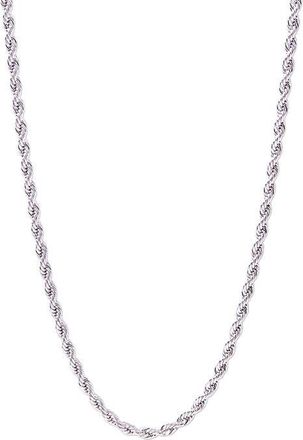 Brook & York Mens Stainless Steel Rope Chain Necklace in Silver at Nordstrom