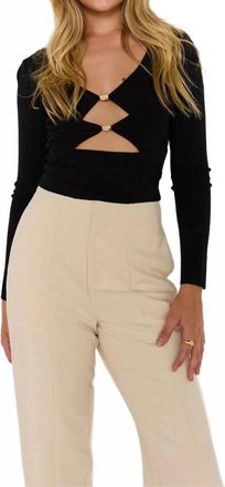 Minkpink Saylor Knit Top In Black