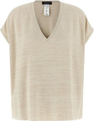 Fabiana Filippi Gold Lam thread sweater