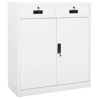 vidaXL Armario De Oficina De Acero Blanco 90x40x102 Cm Vidaxl