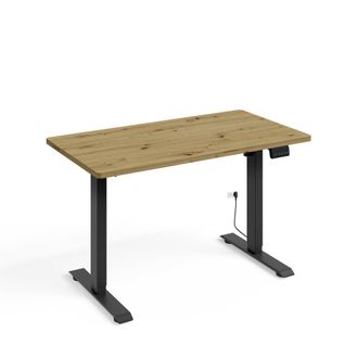 Petits Meubles Escritorio el&eacute;ctrico 120 cm paneles laminados madera y negro