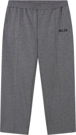 ALIX The Label Alix The Label - Gebreide Barrel Broek - Dames - Broeken - Grijs - Maat: S Katoen