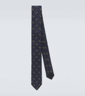 Gucci Corbata Horsebit de seda