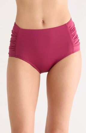 Jantzen Shirred Bikini Bottoms in Mulberry at Nordstrom Rack, Size 18