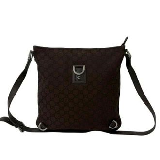 Gucci Vintage, unisex, Bruin, ONE Size, Leer, Pre-owned Pochette Schoudertas