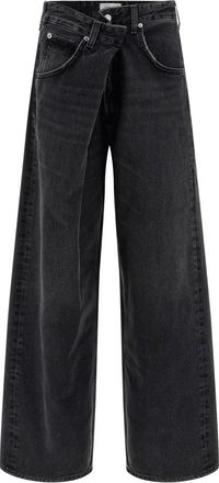 A Gold E Vana Fold Jean - Dames - Loose Fit Jeans - Zwart - W25 - Katoen - Jeans